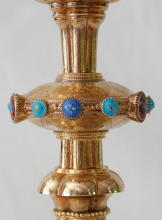 Solid silver gilt antique French Gothic Chalice.